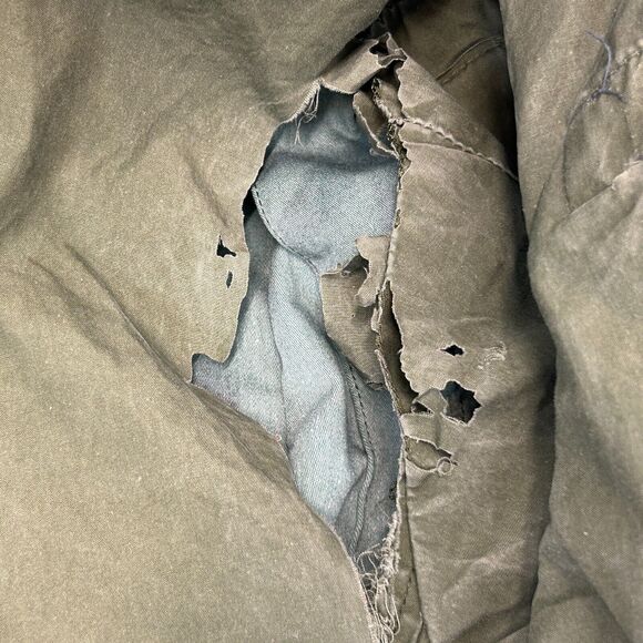 Vintage US Army Paratrooper Hooded Field Coat Camouflage Green S Small Short - Picture 5 of 14